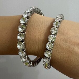 Funky bangle Elegant Bracelet 6 Set - Black, Turquoise, Silver festival jewelry
